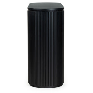 Safavieh Rikki Fluted 1 Drawer Wood Console Table - Stylish Storage Solution For Modern Home Decor Black Wood Sfv4221a