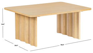Safavieh Yurina Rectangle Wood Coffee Table - Elegant Design For Modern Living Spaces, Durable & Timeless Appeal Natural Wood Sfv4222a