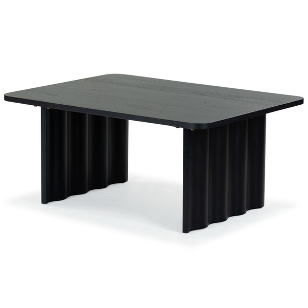 Safavieh YURINA Rectangle Wood Coffee Table - Modern Minimalist Design for Stylish Living Room Decor Black SFV4222B