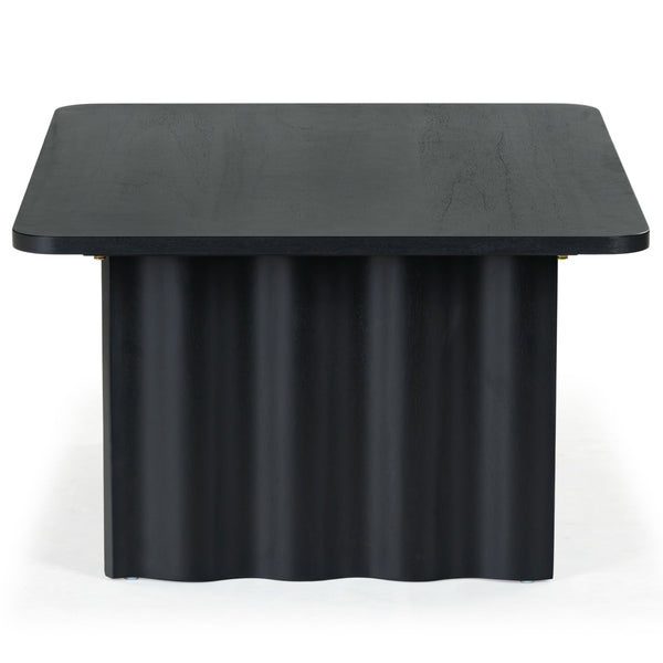 Safavieh Yurina Rectangle Wood Coffee Table - Elegant Design For Modern Living Spaces, Durable & Timeless Appeal Black Wood Sfv4222b