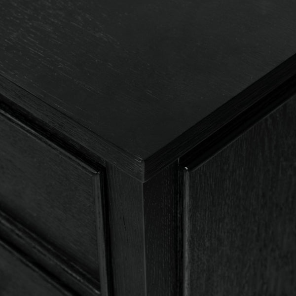 Safavieh Ariella Five Drawer Executive Desk Oak and Iron Two Tone Home Office Workstation Black SFV4223A-3BX