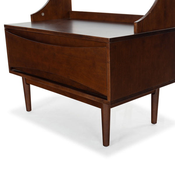 Safavieh Pitta Wood 1 Drawer Hall Tree – Elegant Walnut Design With Gold Accents For Stylish Entryway Storage Walnut ,Gold Wood ,Metal Sfv4224a-2bx