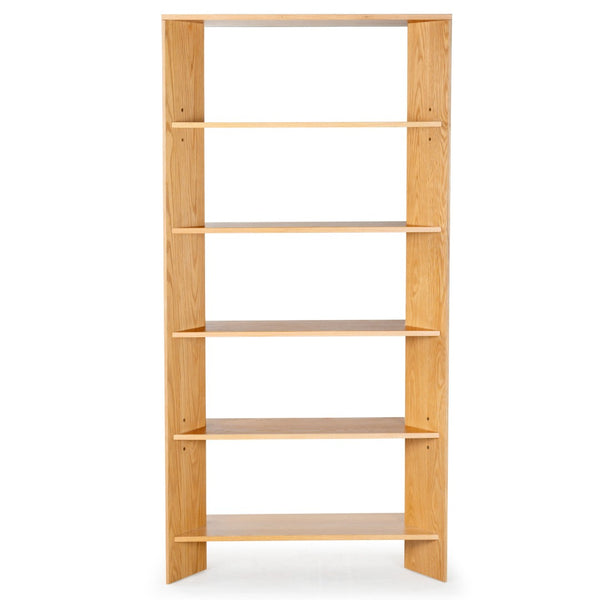 Safavieh NORRINGTON Wood 5-Shelf Bookshelf - Contemporary Storage Solution for Home, Office & Display Decor Natural SFV4227B
