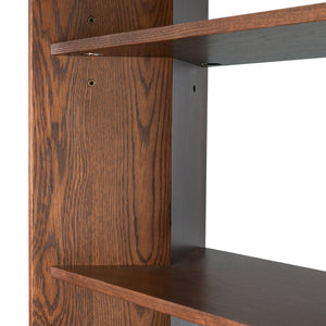 Safavieh NORRINGTON Wood 5-Shelf Bookshelf - Contemporary Storage Solution for Home, Office & Display Decor Walnut SFV4227C