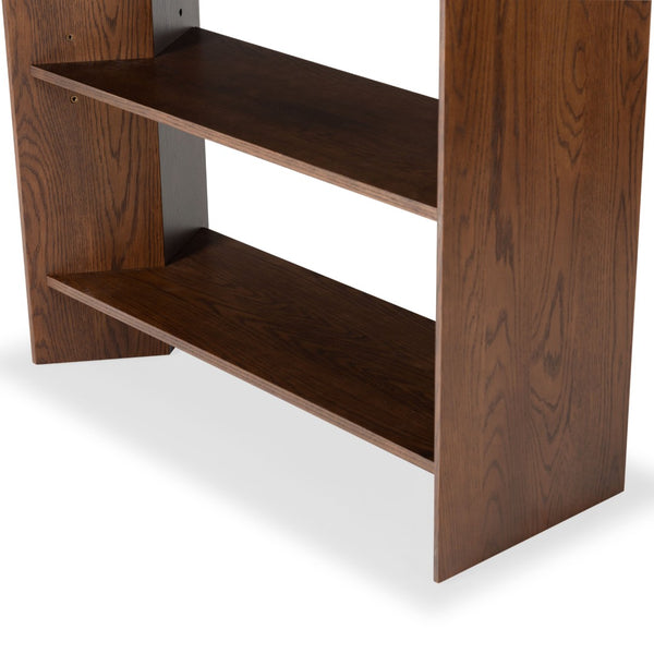 Safavieh NORRINGTON Wood 5-Shelf Bookshelf - Contemporary Storage Solution for Home, Office & Display Decor Walnut SFV4227C