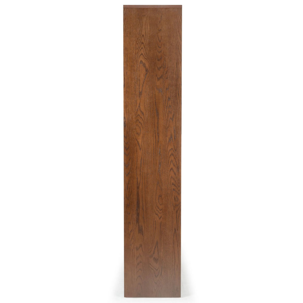 Safavieh NORRINGTON Wood 5-Shelf Bookshelf - Contemporary Storage Solution for Home, Office & Display Decor Walnut SFV4227C
