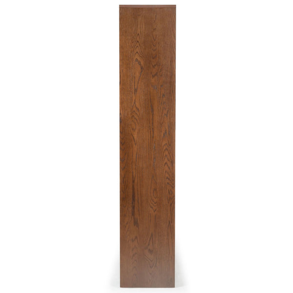 Safavieh NORRINGTON Wood 5-Shelf Bookshelf - Contemporary Storage Solution for Home, Office & Display Decor Walnut SFV4227C