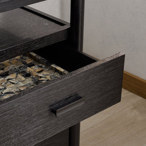 Safavieh Jaylessa Wood 4 Drawer Desk - Stylish And Functional Workspace Solution For Home Or Office Use Black Wood ,Metal Sfv4230b-3bx