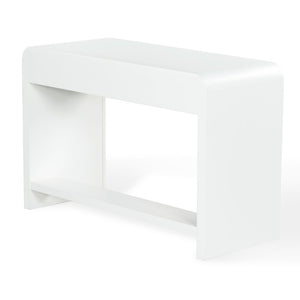 Safavieh Liabella Curved Front White Writing Desk with Two Drawers for Modern Home Office SFV4233A