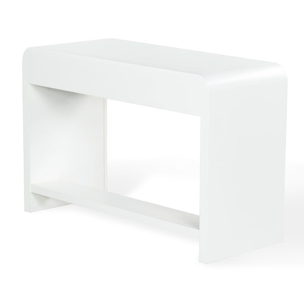 Safavieh Liabella Curved Front White Writing Desk with Two Drawers for Modern Home Office SFV4233A