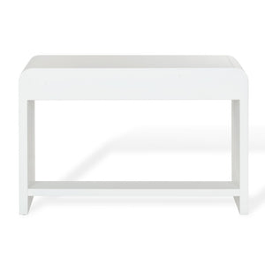 Safavieh Liabella Curved Front White Writing Desk with Two Drawers for Modern Home Office SFV4233A