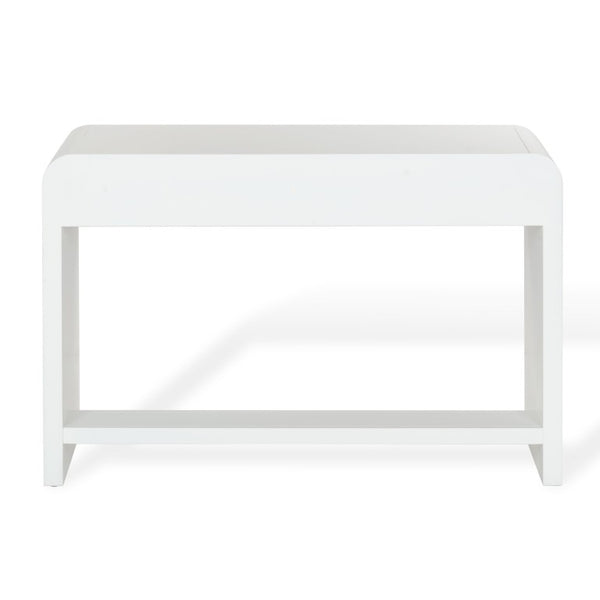 Safavieh Liabella Curved Front White Writing Desk with Two Drawers for Modern Home Office SFV4233A