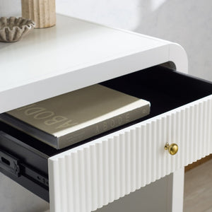 Safavieh Liabella Curved Front White Writing Desk with Two Drawers for Modern Home Office SFV4233A