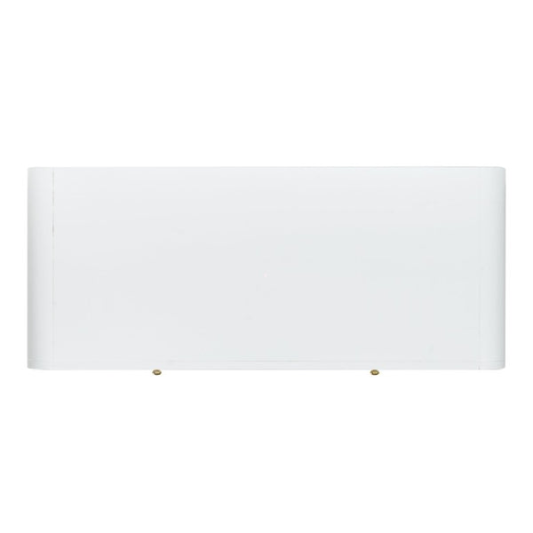 Safavieh Liabella Curved Front White Writing Desk with Two Drawers for Modern Home Office SFV4233A