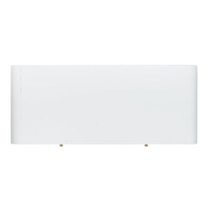 Safavieh Liabella Curved Front White Writing Desk with Two Drawers for Modern Home Office SFV4233A