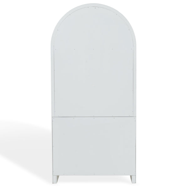 Safavieh Liabella 5 Shelf Wood Bookcase - Stylish Home Storage Solution For Books And Decor Showcase White ,Natural Wood ,Metal Sfv4234a-2bx