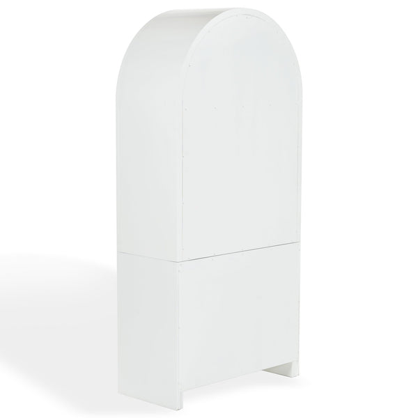 Safavieh Liabella 5 Shelf Wood Bookcase - Stylish Home Storage Solution For Books And Decor Showcase White ,Natural Wood ,Metal Sfv4234a-2bx