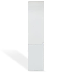 Safavieh Liabella 5 Shelf Wood Bookcase - Stylish Home Storage Solution For Books And Decor Showcase White ,Natural Wood ,Metal Sfv4234a-2bx