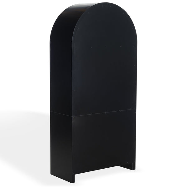 Safavieh Liabella 5 Shelf Wood Bookcase - Stylish Home Storage Solution For Books And Decor Showcase Black ,White Wood ,Metal Sfv4234b-2bx