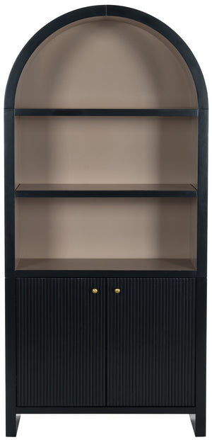 Safavieh Liabella 5 Shelf Wood Bookcase - Stylish Home Storage Solution For Books And Decor Showcase Black ,White Wood ,Metal Sfv4234b-2bx