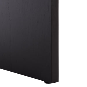Safavieh JESSEY 2 Drawer Wood Desk - Modern Design with Spacious Storage for Stylish Home Office Setup Black / Brass SFV4236A