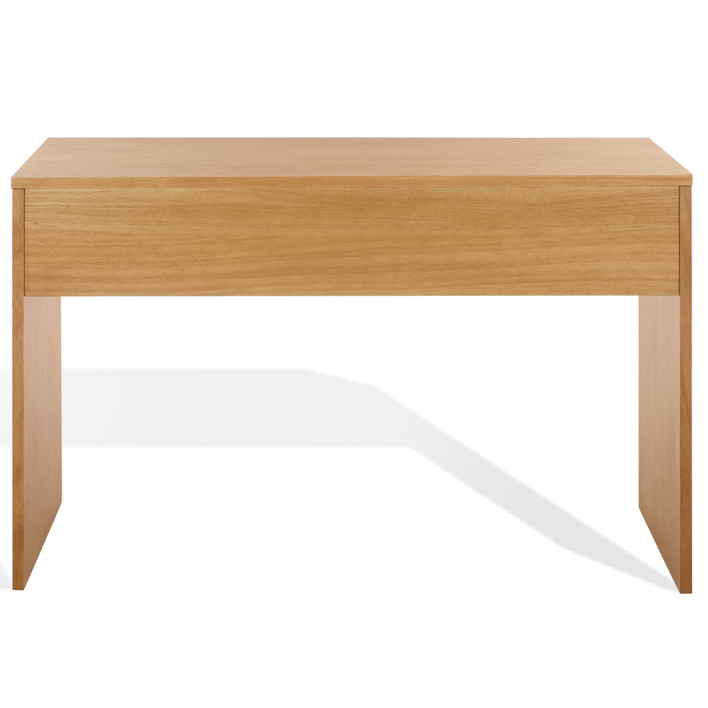 Safavieh Jessey 2 Drawer Wood Desk - Elegant Storage Solution For Stylish Home Or Office Workspace Decor Natural ,Black Wood ,Metal Sfv4236b