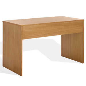 Safavieh JESSEY 2 Drawer Wood Desk - Modern Design with Spacious Storage for Stylish Home Office Setup Natural / Black SFV4236B