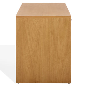 Safavieh JESSEY 2 Drawer Wood Desk - Modern Design with Spacious Storage for Stylish Home Office Setup Natural / Black SFV4236B