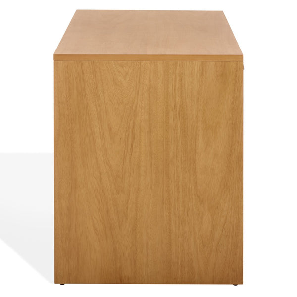 Safavieh JESSEY 2 Drawer Wood Desk - Modern Design with Spacious Storage for Stylish Home Office Setup Natural / Black SFV4236B