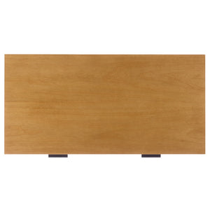 Safavieh JESSEY 2 Drawer Wood Desk - Modern Design with Spacious Storage for Stylish Home Office Setup Natural / Black SFV4236B
