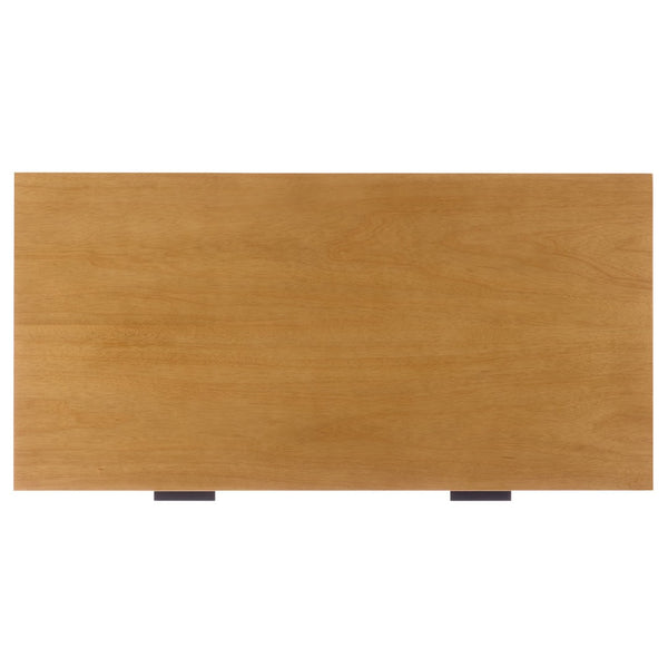 Safavieh JESSEY 2 Drawer Wood Desk - Modern Design with Spacious Storage for Stylish Home Office Setup Natural / Black SFV4236B