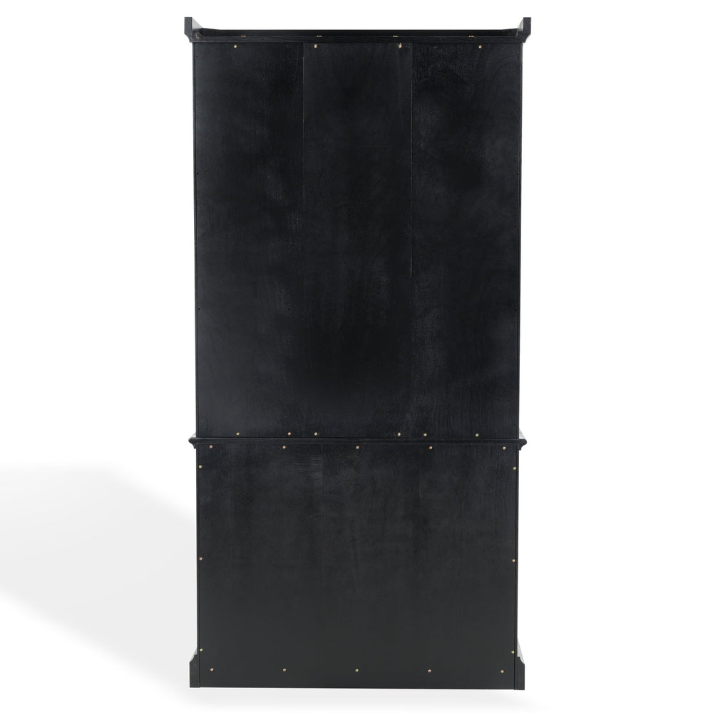 Safavieh Haylina 4 Shelf Wood Bookcase – Elegant Design For Organized Living In Modern Spaces And Style Black Wood ,Metal Sfv4237a-2bx