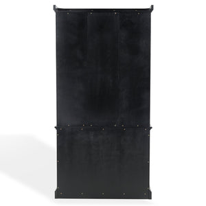 Safavieh Haylina 4 Shelf Wood Bookcase – Elegant Design For Organized Living In Modern Spaces And Style Black Wood ,Metal Sfv4237a-2bx