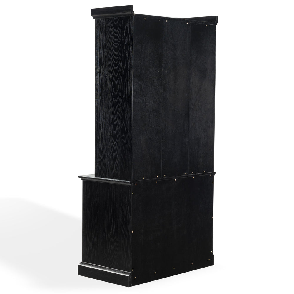 Safavieh Haylina 4 Shelf Wood Bookcase – Elegant Design For Organized Living In Modern Spaces And Style Black Wood ,Metal Sfv4237a-2bx