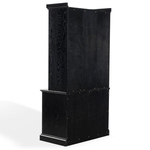 Safavieh Haylina 4 Shelf Wood Bookcase – Elegant Design For Organized Living In Modern Spaces And Style Black Wood ,Metal Sfv4237a-2bx