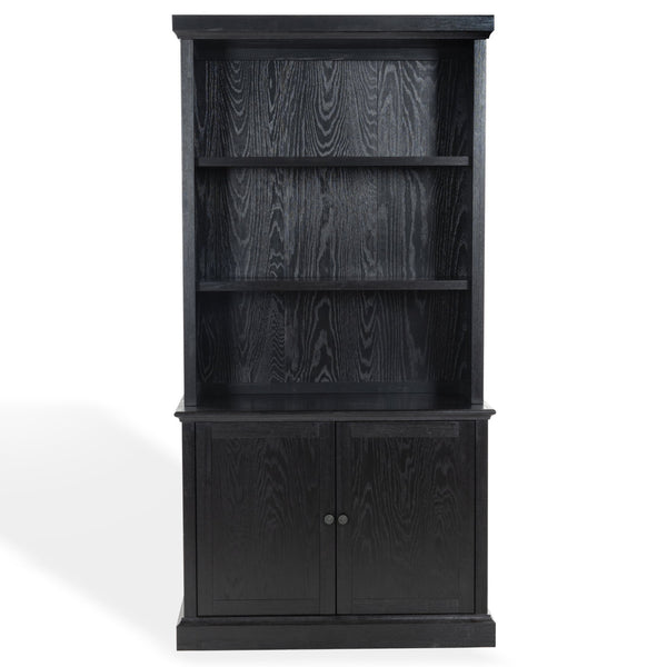 Safavieh Haylina 4 Shelf Wood Bookcase – Elegant Design For Organized Living In Modern Spaces And Style Black Wood ,Metal Sfv4237a-2bx