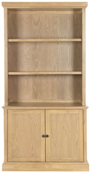 Safavieh Haylina 4 Shelf Wood Bookcase – Elegant Design For Organized Living In Modern Spaces And Style Natural ,Black Wood ,Metal Sfv4237b-2bx