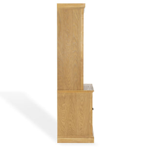 Safavieh Haylina 4 Shelf Wood Bookcase – Elegant Design For Organized Living In Modern Spaces And Style Natural ,Black Wood ,Metal Sfv4237b-2bx