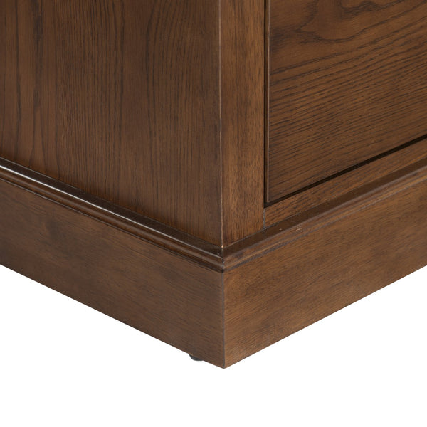 Safavieh Francesco 4 Shelf Wood Bookcase – Stylish Storage Solution With Elegant Accents For Any Room Walnut ,Brass Wood ,Metal Sfv4238a-2bx