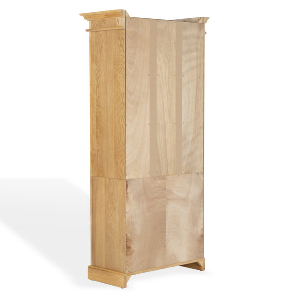 Safavieh Francesco 4 Shelf Wood Bookcase – Stylish Storage Solution With Elegant Accents For Any Room Natural ,Black Wood ,Metal Sfv4238b-2bx