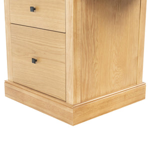 Safavieh Francesco 4 Drawer Wood Desk – Elegant Design With Durable Construction For A Stylish Workspace Upgrade Natural ,Black Wood ,Metal Sfv4239b-2bx