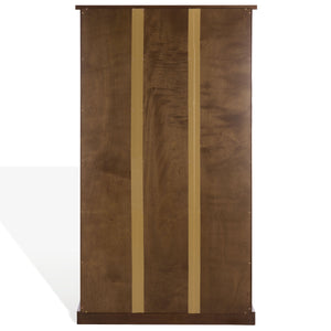 Safavieh Tristyna Wood 6 Shelf Bookcase - Elegant Design For Organizing Books And Showcasing Decor Effortlessly Walnut Wood Sfv4245a-2bx