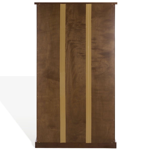 Safavieh Tristyna Wood 6 Shelf Bookcase - Elegant Design For Organizing Books And Showcasing Decor Effortlessly Walnut Wood Sfv4245a-2bx