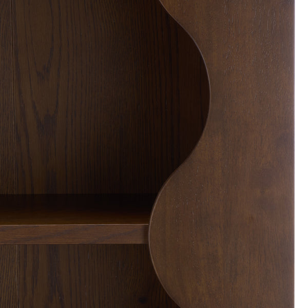 Safavieh Tristyna Wood 6 Shelf Bookcase - Elegant Design For Organizing Books And Showcasing Decor Effortlessly Walnut Wood Sfv4245a-2bx