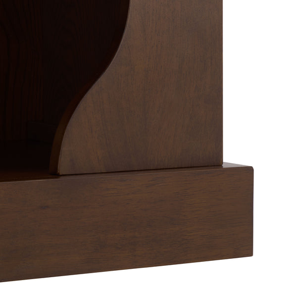 Safavieh Tristyna Wood 6 Shelf Bookcase - Elegant Design For Organizing Books And Showcasing Decor Effortlessly Walnut Wood Sfv4245a-2bx