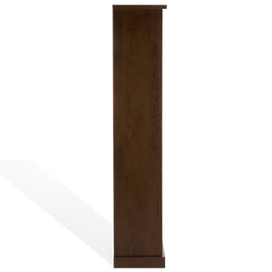 Safavieh Tristyna Wood 6 Shelf Bookcase - Elegant Design For Organizing Books And Showcasing Decor Effortlessly Walnut Wood Sfv4245a-2bx
