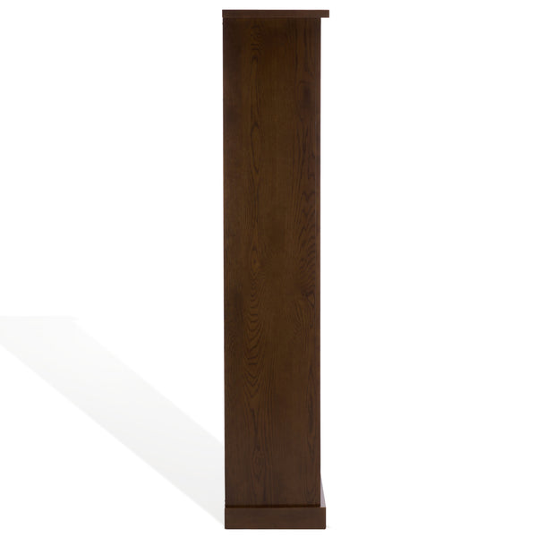 Safavieh Tristyna Wood 6 Shelf Bookcase - Elegant Design For Organizing Books And Showcasing Decor Effortlessly Walnut Wood Sfv4245a-2bx