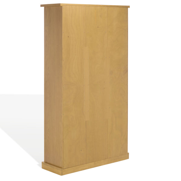 Safavieh Tristyna Wood 6 Shelf Bookcase - Elegant Design For Organizing Books And Showcasing Decor Effortlessly Natural Wood Sfv4245b-2bx