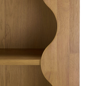 Safavieh Tristyna Wood 6 Shelf Bookcase - Elegant Design For Organizing Books And Showcasing Decor Effortlessly Natural Wood Sfv4245b-2bx