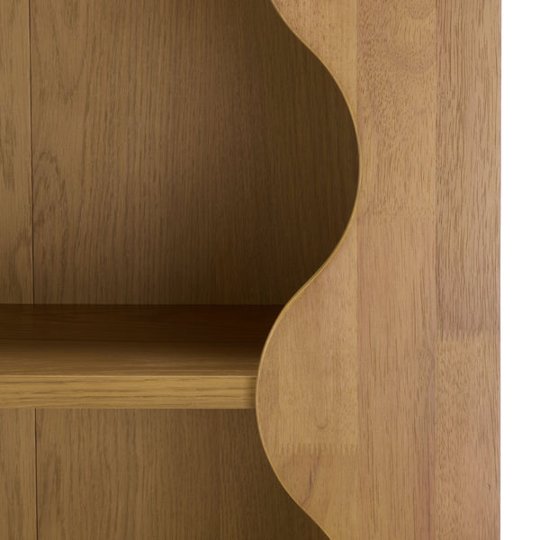 Safavieh Tristyna Wood 6 Shelf Bookcase - Elegant Design For Organizing Books And Showcasing Decor Effortlessly Natural Wood Sfv4245b-2bx